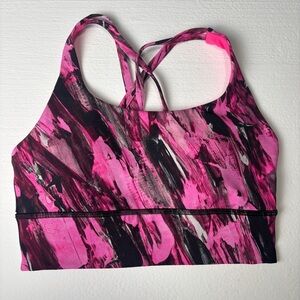 Lululemon Energy Bra Long Lone Luxtreme Size 4 Medium Support B-D Cup